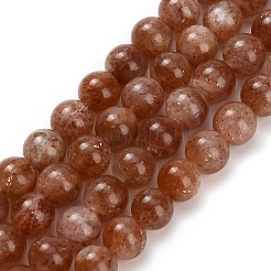Natural Sunstone Beads Strands&nbsp;G-L631-A04-6mm