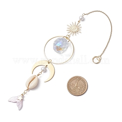 Fishtail Glass Hanging Ornaments&nbsp;HJEW-JM03173