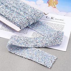 Glitter Resin Hotfix Rhinestone(Hot Melt Adhesive On The Back)&nbsp;OCOR-TA0002-02-40mm