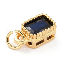 Real 18K Gold Plated Brass Inlaid Cubic Zirconia Charms&nbsp;LS-ZIRC-L100-075G-05