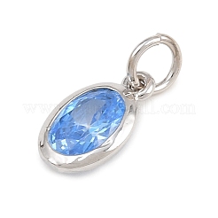 Brass Pave Cubic Zirconia Charms&nbsp;KK-CBA1859-03P-E