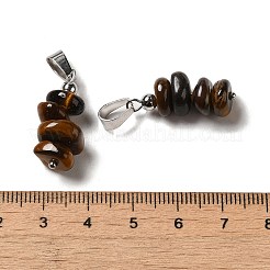 Natural Tiger Eye Chip Pendants&nbsp;G-H307-07P-02