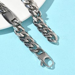 304 Stainless Steel Cuban Link Chain Bracelets for Women&nbsp;BJEW-G779-04B-P