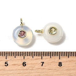 Synthetic Opalite Flat Round Pendants&nbsp;G-H318-01G-A-07