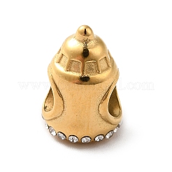 Ion Plating(IP) 304 Stainless Steel Enamel European Beads&nbsp;STAS-G308-24G