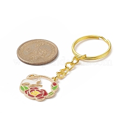 6Pcs 6 Styles Alloy Enamel Pendants Cat Keychain&nbsp;KEYC-JKC00433