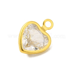 Real 18K Gold Plated Rack Plating Brass Micro Pave Cubic Zirconia Pendants Charms&nbsp;KK-S396-05E