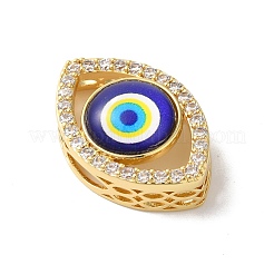 Rack Plating Brass Cubic Zirconia Beads&nbsp;KK-G504-21G-01