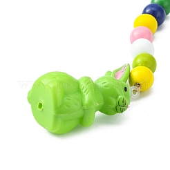 Easter Theme Plastic Rabbit Pendant Decorations&nbsp;HJEW-TAC0013-11B
