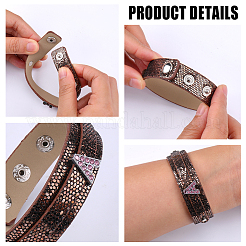 10Pcs 10 Colors PU Leather Cord Bracelets&nbsp;BJEW-CL0001-26