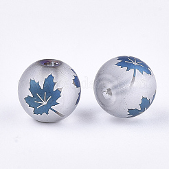 Autumn Theme Electroplate Transparent Glass Beads&nbsp;LS-X-EGLA-S178-01C