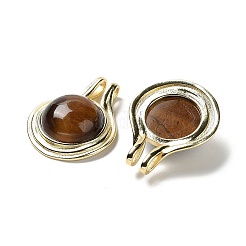 Natural Tiger Eye Pendants&nbsp;G-M405-06G-04