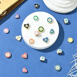 20Pcs 5 Styles Evil Eye Theme Alloy Enamel Beads&nbsp;FIND-YW0008-25