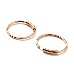 Ion Plating(IP) 304 Stainless Steel Hoop Earrings&nbsp;STAS-Z037-02G