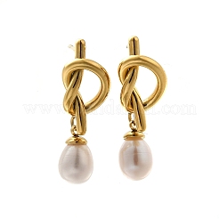 304 Stainless Steel knot Stud Earrings&nbsp;EJEW-C133-02G