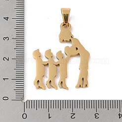 Mother's Day Ion Plating(IP) 304 Stainless Steel Pendants&nbsp;STAS-U002-03G