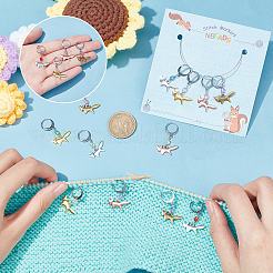 Fox Pendant Stitch Markers&nbsp;HJEW-AB00336