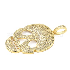 Brass Micro Pave Cubic Zirconia Pendants&nbsp;KK-C105-01G