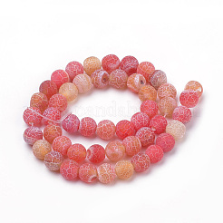 Natural Weathered Agate Beads Strands&nbsp;G-S259-05-8mm