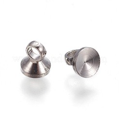 Brass Bead Cap Pendant Bails&nbsp;KK-F792-05P
