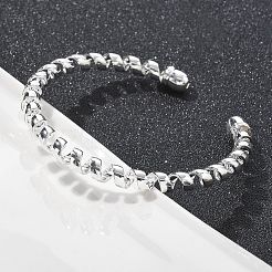 Electrophoresis Iron Cuff Bangles for Women&nbsp;BJEW-M057-03P