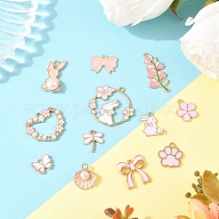60Pcs 12 Styles Alloy Enamel Pendants&nbsp;ENAM-YW0006-28