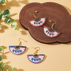 1 Pairs Acrylic Fan Dangle Earrings&nbsp;EJEW-TADJ0001-01