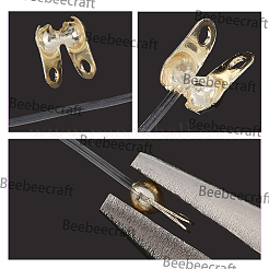 150Pcs 3 Styles Brass Bead Tips&nbsp;KK-BBC0027-85D