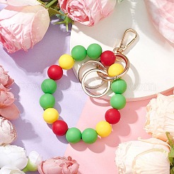 Silicone Beaded Bracelet Keychain Handmade DIY Pendant&nbsp;KEYC-JKC00853