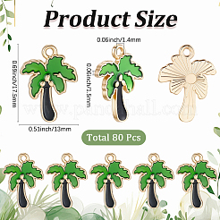 80Pcs Zinc Alloy Enamel Pendants&nbsp;ENAM-SC0008-13