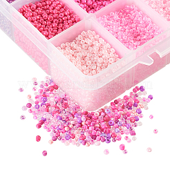 480g 24 Colors Glass Round Seed Beads&nbsp;SEED-CJ0001-12