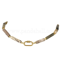 Natural Bumblebee Jasper Bead Necklaces&nbsp;NJEW-JN06633