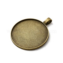 Vintage Tibetan Style Alloy Pendant Cabochon Settings&nbsp;X-TIBEP-M018-146AB-NF