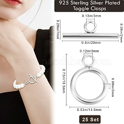 25Pcs 304 Stainless Steel Toggle Clasps&nbsp;STAS-BBC0008-97