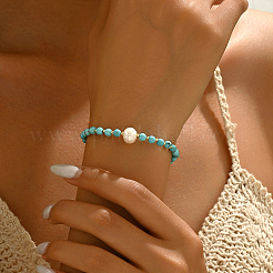 Chic Synthetic Turquoise Adjustable Slider Bracelets for Women's Fashion Accessories&nbsp;ZZ6600
