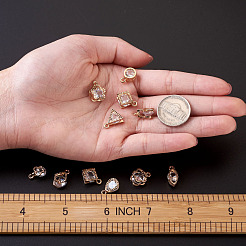 Rhombus Alloy Charms&nbsp;ZIRC-CD0001-01
