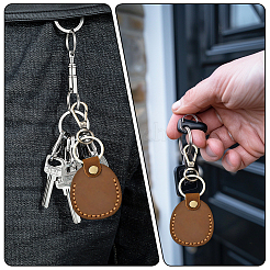 Oval Cowhide Pendant Keychains&nbsp;KEYC-WH20001-17A
