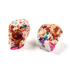 Spray Painted Resin Beads Strands&nbsp;RESI-N041-01A