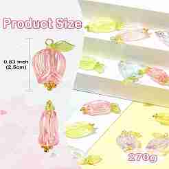 200Pcs Transparent ABS Plastic Pendants&nbsp;PALLOY-CJ00120