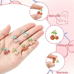 12Pcs 6 Colors Rack Plating Alloy Pendants&nbsp;FIND-FS0003-11
