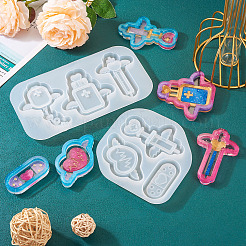2Pcs 2 Style Medical Theme DIY Pendant Silicone Molds&nbsp;DIY-TA0005-23