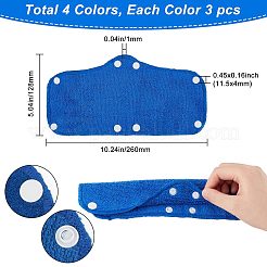 12Pcs 4 Color Polyester Reusable Hard Hat Sweatband&nbsp;FIND-GF0002-19