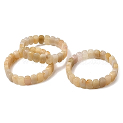 Natural Topaz Jade Beaded Stretch Bracelets for Women Men&nbsp;BJEW-D461-02I