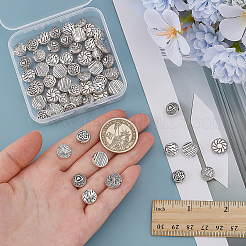 60Pcs 6 Styles Tibetan Style Alloy Beads&nbsp;FIND-ME0001-53