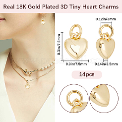 14Pcs Rack Plating Brass Pendants&nbsp;KK-BBC0025-06