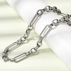 304 Stainless Steel Link Chain Bracelet & Necklace Jewelry Sets&nbsp;SJEW-L199-09P