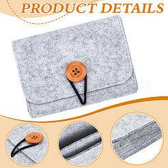 5Pcs Felt Jewelry Storage Bags with Button&nbsp;ABAG-BC0001-71B