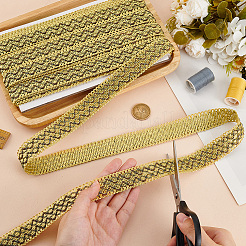 Polyester Braided Lace Ribbons&nbsp;OCOR-WH0092-17A