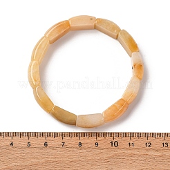 Natural Topaz Jade Bead Stretch Bracelets for Women Men&nbsp;BJEW-C097-02A-12