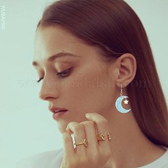 9 Sets 9 Colors Moon & Star & Cat Resin Asymmetrical Earrings&nbsp;EJEW-FI0002-35